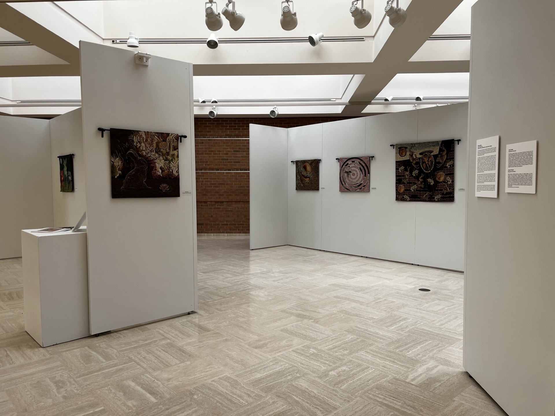 Entry wall to Deetz exhibition looking north